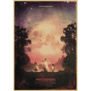 Poster Stranger Things Vintage "Pleine lune"
