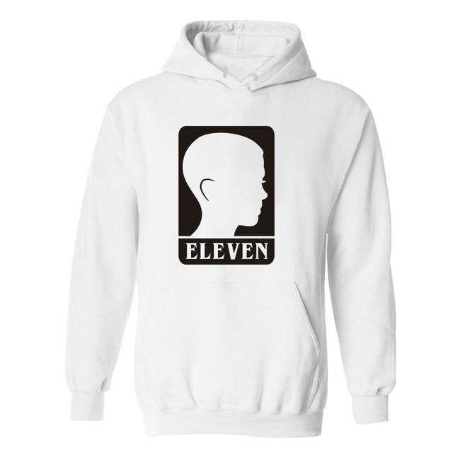 Sweat Stranger Things Logo Eleven Blanc