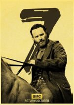 Poster The Walking Dead Rick à cheval