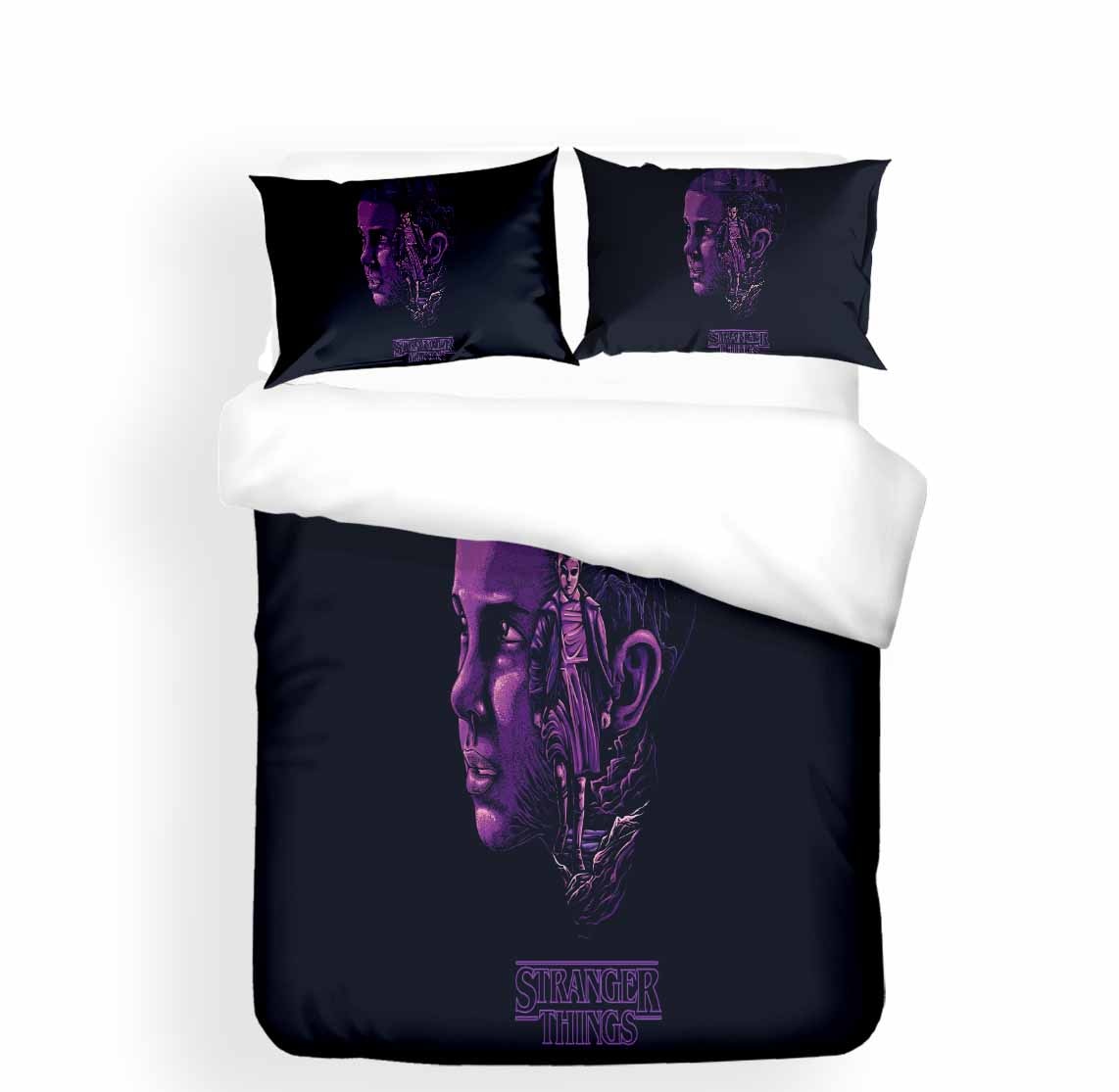 Housse de Couette Stranger Things Noire & Violette – Image 2