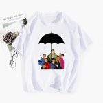 T-shirt The Umbrella Academy Personnages Dessinés sous Parapluie