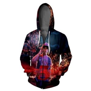 Sweat Zippé Stranger Things Dustin - Unisexe