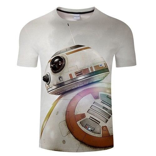 T-Shirt Blanc Star Wars BB-8 - Homme 6XL