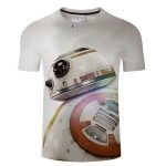 T-Shirt Blanc Star Wars BB-8 - Homme