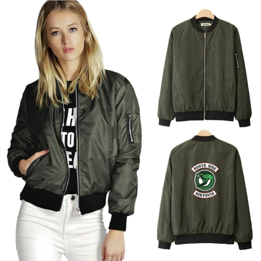 Veste Riverdale Bomber Serpent - Femme